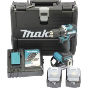 Makita Akku-Bohrschrauber DDF487RFE3, 18Volt (blau/schwarz, 3x Li-Ionen Akku 3,0Ah, Koffer)