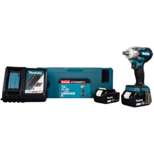 Makita Akku-Schlagschrauber DTW300RTJ, 18Volt (blau/schwarz, 2x Li-Ion-Akku 5Ah, im MAKPAC Gr.2)