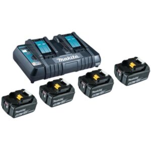 Makita Power Source Kit 18V 5Ah, Set (schwarz, 4x Akku BL1850B, 1x Ladegerät DC18RD)