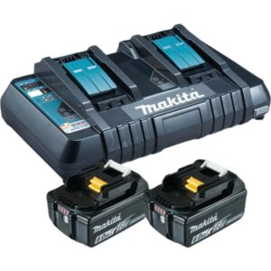 Makita Power Source Kit 18V 6Ah, Set (schwarz, 2x Akku BL1860B, 1x Ladegerät DC18RD)