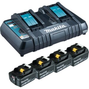 Makita Power Source Kit 18V 6Ah, Set (schwarz, 4x Akku BL1860B, 1x Ladegerät DC18RD)