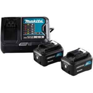Makita Power Source Kit Li 12V 4Ah, Set (schwarz/blau, 2x Akku BL1041B, 1x Schnellladegerät DC10SB)