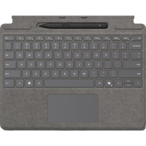 Microsoft Surface Pro Keyboard mit Slim Pen, Tastatur (platin, DE-Layout, für Surface Pro (11. Edition)/10 for Business/9/8)