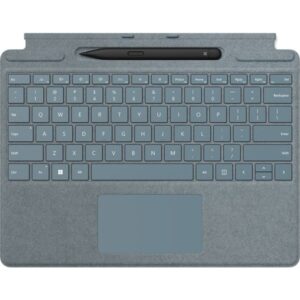 Microsoft Surface Pro Keyboard mit Slim Pen, Tastatur (blau, DE-Layout, für Surface Pro (11. Edition)/10 for Business/9/8)