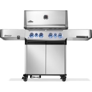 Napoleon Gasgrill Prestige 500 Edelstahl (silber, mit SIZZLE ZONE und Heckbrenner, Modell 2025)