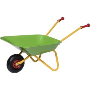 Outdoor active Schubkarre aus Metall, Gartenspielgerät (grün/gelb)