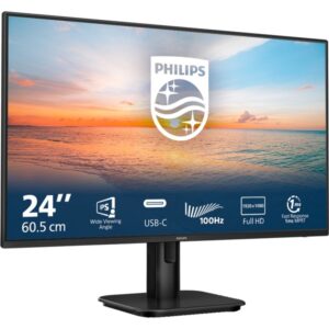 Philips 24E1N1300A/00, LED-Monitor (61 cm (24 Zoll), schwarz, FullHD, IPS, Adaptive-Sync, USB-C, 100Hz Panel)