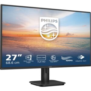 Philips 27E1N1100A, LED-Monitor (68.6 cm (27 Zoll), schwarz, FullHD, IPS, HDMI, VGA, Adaptive-Sync, Lautsprecher, 100Hz Panel)