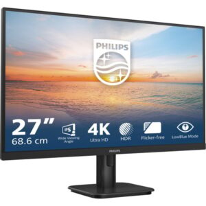 Philips 27E1N1800A, LED-Monitor (68.6 cm (27 Zoll), schwarz, UltraHD/4K, IPS, HDMI, DP, Adaptive-Sync, HDR)