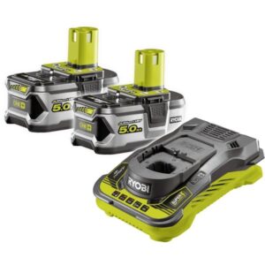 Ryobi 18 V ONE+ Akku-Starterset RC18150-250 (grün/schwarz, Ladegerät + 2x 5,0Ah-Akku)
