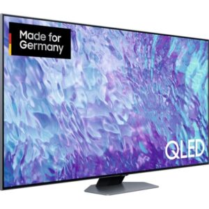 SAMSUNG GQ-55Q80C, QLED-Fernseher (138 cm (55 Zoll), silber, UltraHD/4K, SmartTV, WLAN, Bluetooth, HDR, FreeSync, 100Hz Panel)