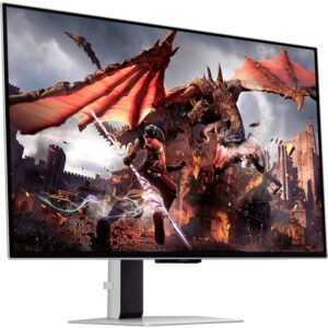 SAMSUNG Odyssey QD-OLED G80SD S32DG800SU, Gaming-Monitor (80 cm (32 Zoll), silber, UltraHD/4K, HDR, Fernbedienung, 240Hz Panel)