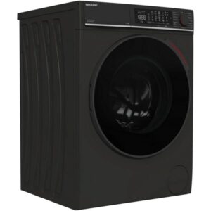 SHARP ES-WNFL814CMDA-DE , Waschmaschine (schwarz (matt), Advanced Inverter Motor)