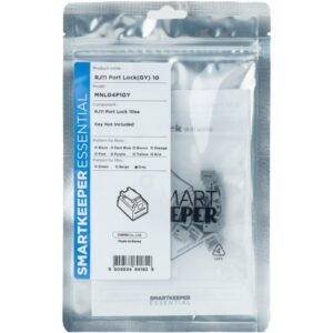 SMARTKEEPER ESSENTIAL RJ11 Port Lock (MNL04), Einsteckschloss (Farbcode Grau, 10 Stück)