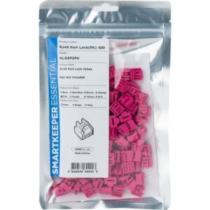 SMARTKEEPER ESSENTIAL RJ45 Port Lock (NL03), Einsteckschloss (Farbcode Dunkelblau, 100 Stück)