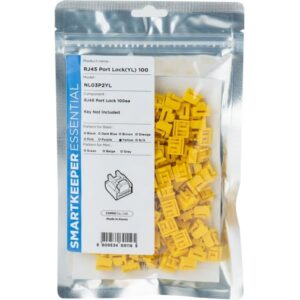 SMARTKEEPER ESSENTIAL RJ45 Port Lock (NL03), Einsteckschloss (Farbcode Gelb, 100 Stück)