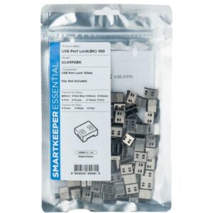 SMARTKEEPER ESSENTIAL USB-A Port Lock (UL03), Einsteckschloss (Farbcode Schwarz, 100 Stück)