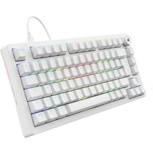 Sharkoon SKILLER SGK25, Gaming-Tastatur (weiß, DE-Layout, Huano Red)