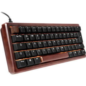 Sharkoon SKILLER SGK50 S4 Gen2 Wood PBT, Gaming-Tastatur (holz/schwarz, DE-Layout, Gateron G Pro 3.0 Yellow)