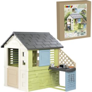 Smoby Life Spielhaus Pretty mit Küche, Gartenspielgerät