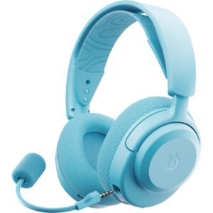SteelSeries Arctis Nova 3P Wireless Aqua, Gaming-Headset (hellblau, Für Playstation, Bluetooth, WiFi, Mobile App Control)
