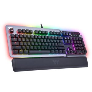 Thermaltake ARGENT K5 RGB, Gaming-Tastatur (titan/schwarz, DE-Layout, Cherry MX RGB Speed Silver)