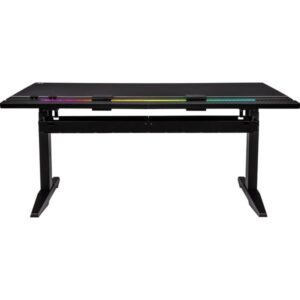 Thermaltake G700 RGB Gaming Desk, Gaming-Tisch (schwarz, RGB-LED-Lichtleiste 16,8 Millionen Farben)
