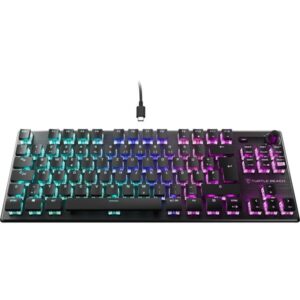 Turtle Beach Vulcan TKL, Gaming-Tastatur (schwarz, DE-Layout, TITAN Red)