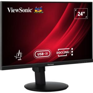 ViewSonic VG2409U-2, LED-Monitor (61 cm (24 Zoll), schwarz (matt), FullHD, IPS, USB Hub, USB-C, RJ45, 100Hz Panel)