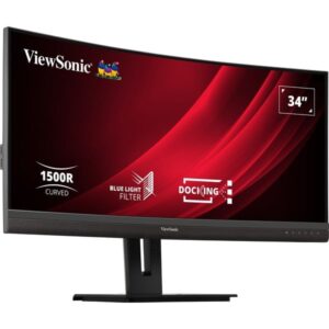 ViewSonic VG3456C, LED-Monitor (86.4 cm (34 Zoll), schwarz (matt), UWQHD, VA, Curved, USB-C, USB-Hub, 100Hz Panel)