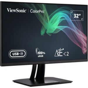ViewSonic VP3256-4K, LED-Monitor (80 cm (31.5 Zoll), schwarz (matt), UltraHD/4K, IPS, USB-C, USB-Hub, Pantone validiert)
