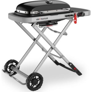 Weber Gasgrill Traveler Black (schwarz/silber, zusammenklappbar)