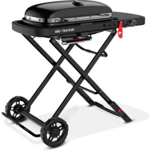 Weber Gasgrill Traveler Stealth (schwarz, zusammenklappbar)