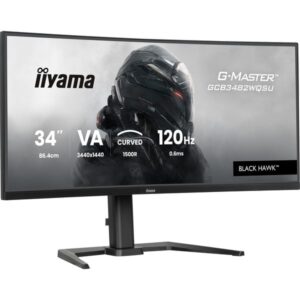 iiyama G-Master GCB3482WQSU-B1 BLACK HAWK , Gaming-Monitor (86.4 cm (34 Zoll), schwarz, WQHD, Curved, VA, Free-Sync Premium, USB-C, 120Hz Panel)