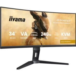 iiyama G-Master GCB3486WQSCP-B1 GOLD PHOENIX, Gaming-Monitor (86.4 cm (34 Zoll), schwarz, WQHD, Curved, VA, Free-Sync Premium, USB-C, 240Hz Panel)