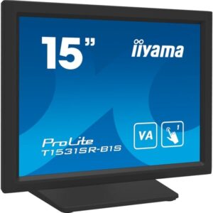 iiyama ProLite T1531SR-B1S, LED-Monitor (38 cm (15 Zoll), schwarz (matt), XGA, VA, Touchscreen, VGA, HDMI, DisplayPort)