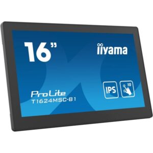iiyama ProLite T1624MSC-B1, LED-Monitor (39.5 cm (15.6 Zoll), schwarz, FullHD, IPS, Touchscreen, HDMI)