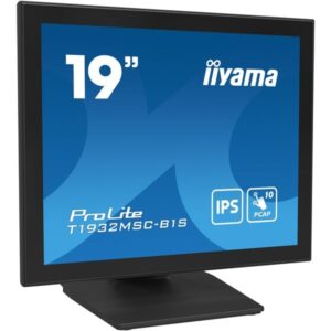 iiyama ProLite T1932MSC-B1S, LED-Monitor (48 cm (19 Zoll), schwarz (matt), SXGA, IPS, Touchscreen)