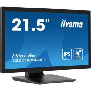 iiyama ProLite T2238MSC-B1, LED-Monitor (54.5 cm (21.5 Zoll), schwarz (matt), FullHD, IPS, Touchscreen)
