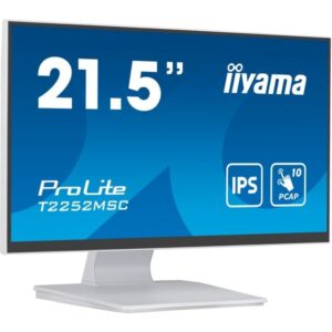iiyama ProLite T2252MSC-W2, LED-Monitor (55 cm (21 Zoll), weiß, FHD, IPS, Touchscreen, HDMI)