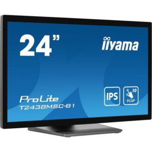 iiyama ProLite T2438MSC-B1, LED-Monitor (60.5 cm (23.8 Zoll), schwarz (matt), FullHD, IPS, Touchscreen)