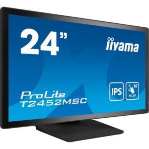 iiyama ProLite T2452MSC-B1, LED-Monitor (60.5 cm (23.8 Zoll), schwarz, Full HD, IPS, Touchscreen, HDMI, DisplayPort, USB )