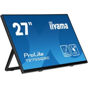 iiyama ProLite T2755QSC-B1, LED-Monitor (68.4 cm (27 Zoll), schwarz (matt), WQHD, IPS, Touchscreen, USB-Hub)