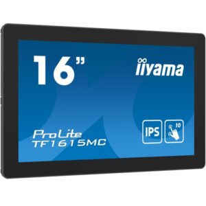 iiyama ProLite TF1615MC-B1, LED-Monitor (40 cm (16 Zoll), schwarz, FullHD, IPS, Touchscreen)