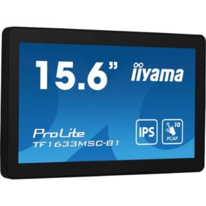 iiyama ProLite TF1633MSC-B1, LED-Monitor (39.5 cm (15.6 Zoll), schwarz, FullHD, IPS, Touchscreen, HDMI, DisplayPort, Open Frame)