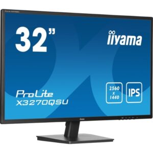 iiyama ProLite X3270QSU-B1, LED-Monitor (80 cm (31.5 Zoll), schwarz (matt), WQHD, IPS, HDMI, DP, 100Hz Panel)