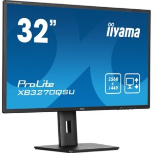 iiyama ProLite XB3270QSU-B1, LED-Monitor (80 cm (31.5 Zoll), schwarz (matt), WQHD, IPS, HDMI, DP, Ergonomischer Standfuß, 100Hz Panel)