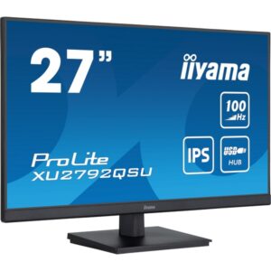 iiyama ProLite XU2792QSU-B6, LED-Monitor (69 cm (27 Zoll), schwarz (matt), WQHD, IPS, AMD Free-Sync, 100Hz Panel)