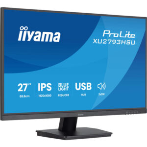 iiyama ProLite XU2793HSU-B7, LED-Monitor (68.6 cm (27 Zoll), schwarz (matt), FullHD, IPS, USB-Hub, HDMI, DP, 100Hz Panel)