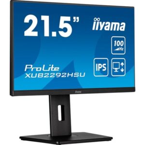 iiyama ProLite XUB2292HSU-B6, LED-Monitor (55 cm (22 Zoll), schwarz (matt), FullHD, IPS, AMD Free-Sync, 100Hz Panel)